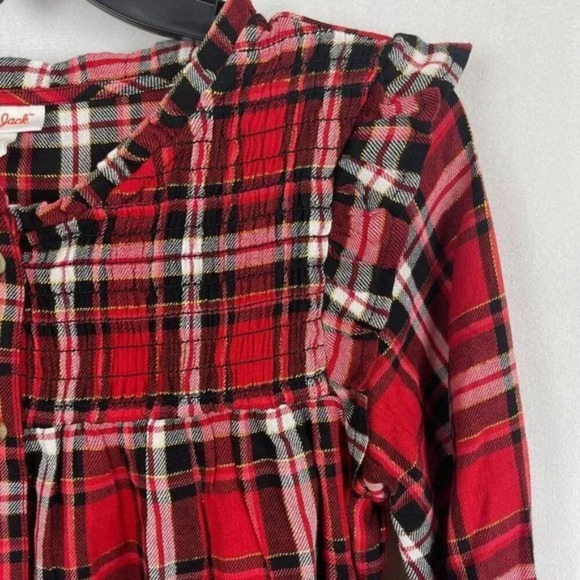 Cat & Jack Girls' Plaid Woven Long Sleeve Dress Size L - Picture 5 of 9